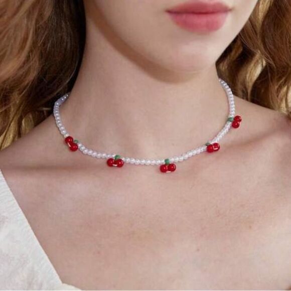 Cherry necklace M467 - Picture 1 of 4